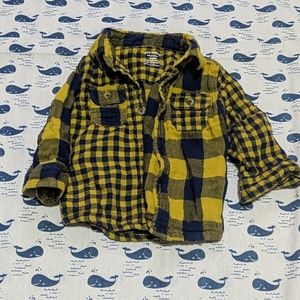 3/$15 Joe fresh plaid shirt 6-12M